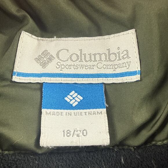 Columbia Long Puffer Down Coat Omni-Shield Youth 18/20 Hooded Full Zip - Picture 4 of 8